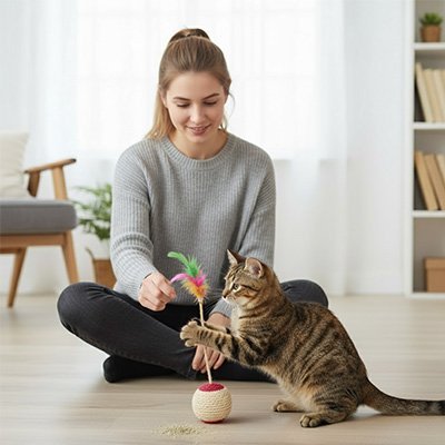 Balle chat | Interactive - Chatjouets