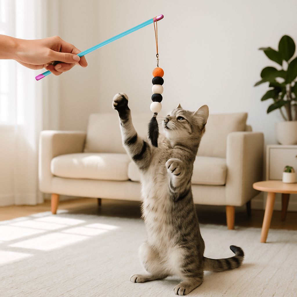 Jeu pour Chat | Baguette à Plumes Interactive - Chatjouets