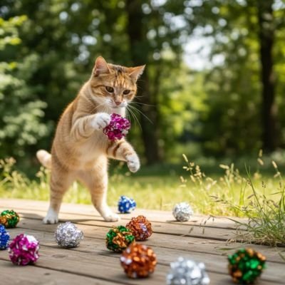 Jeu pour chat | balles multicolores - Chatjouets