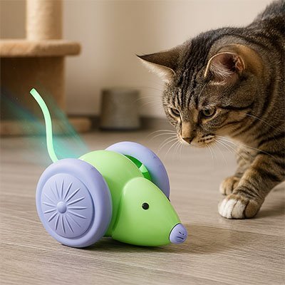 Jouet chat interactif | Souris Mécanique Réaliste - Chatjouets