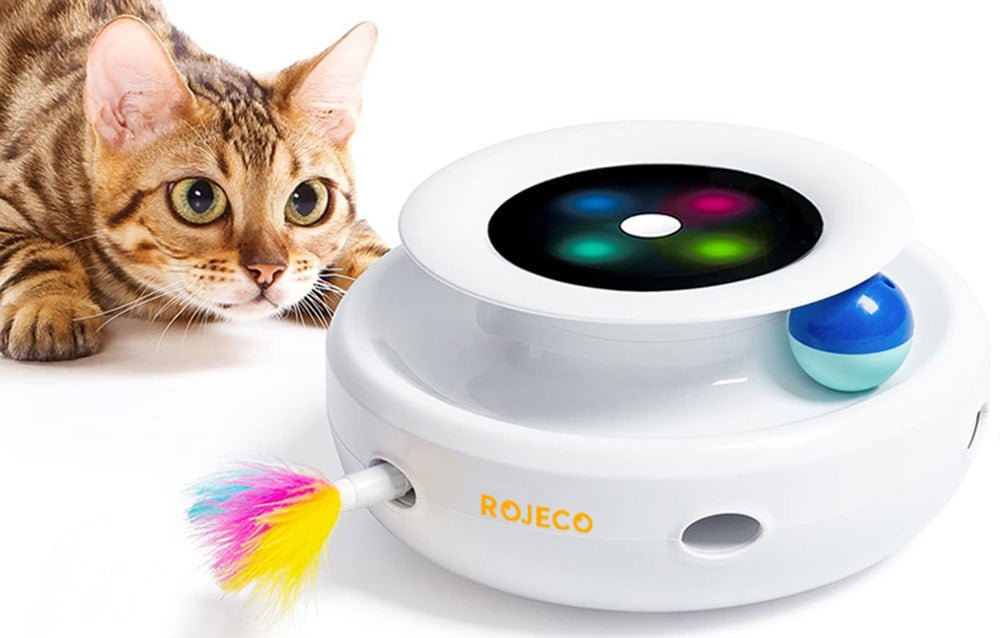 ROJECO 2 en 1 Jouets intelligents pour chat - Chatjouets