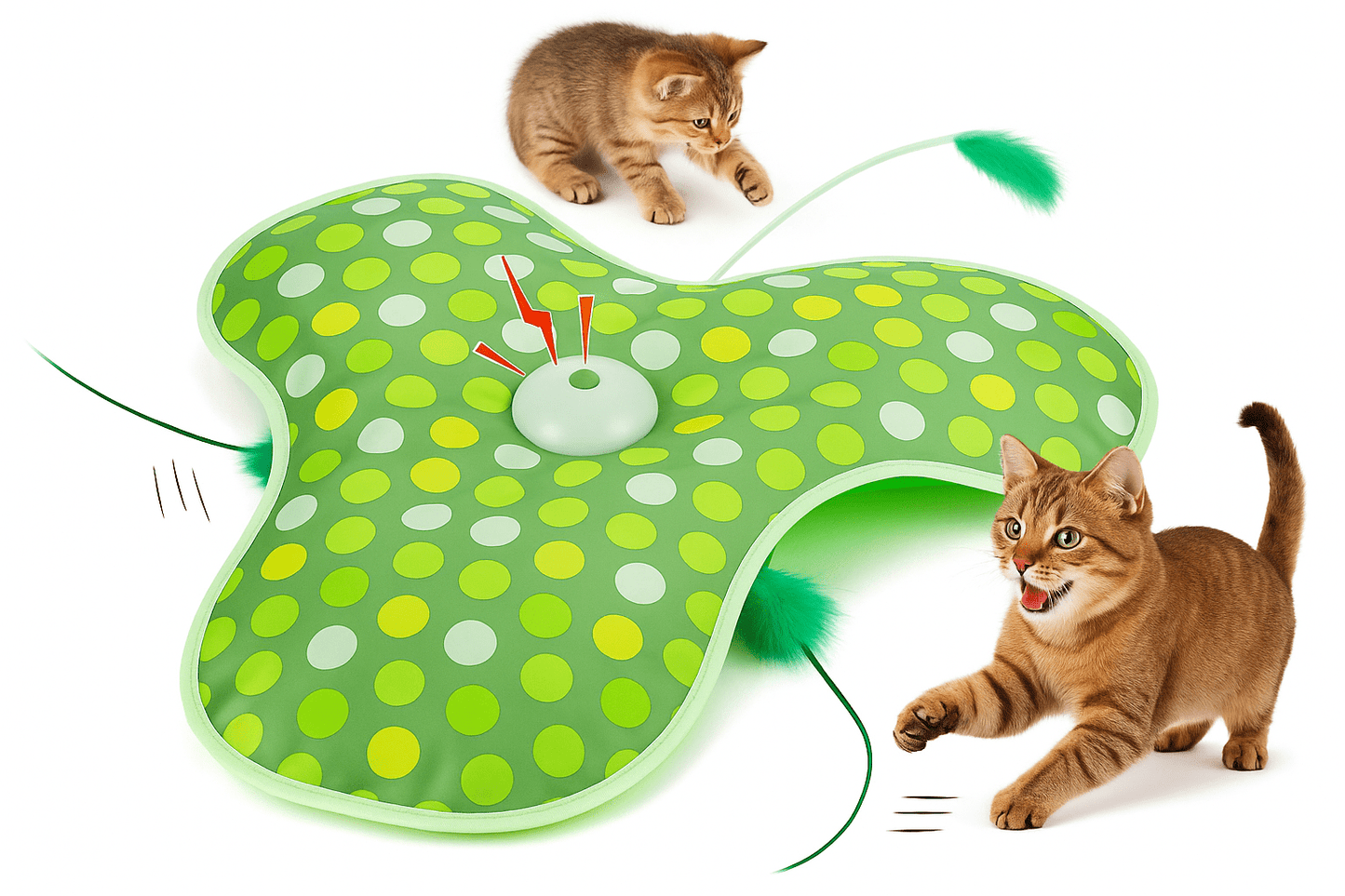 Tapis interactif plume pour chat - jeu automatique USB - Chatjouets