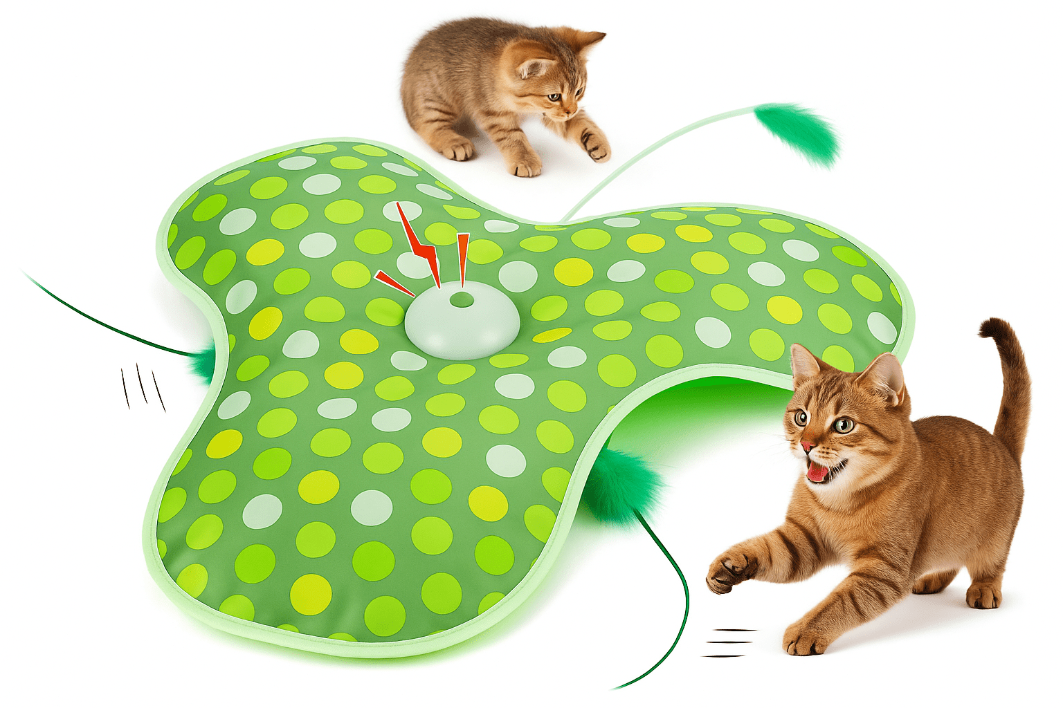 Tapis interactif plume pour chat - jeu automatique USB - Chatjouets