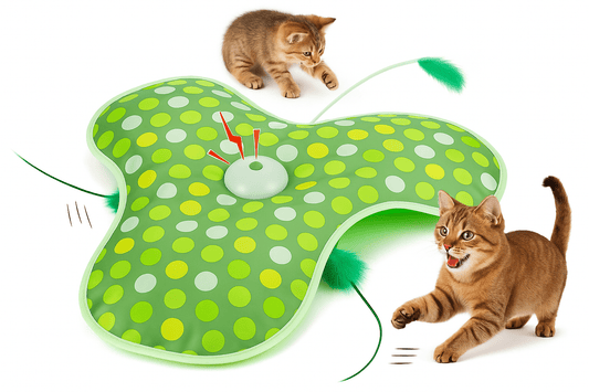 Tapis interactif plume pour chat - jeu automatique USB - Chatjouets