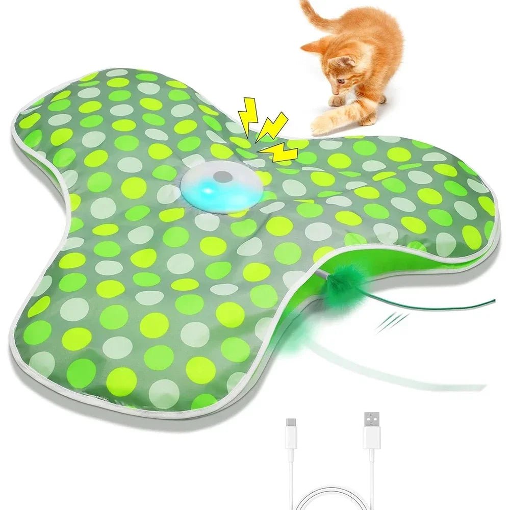 Tapis interactif plume pour chat - jeu automatique USB - Chatjouets